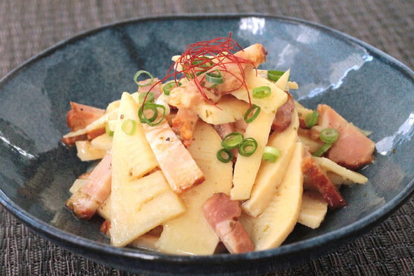 たけのことチャーシューの和え物