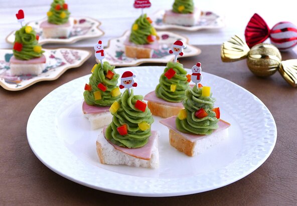 ＜特定原材料８品目不使用＞ クリスマスツリーのオープンサンド