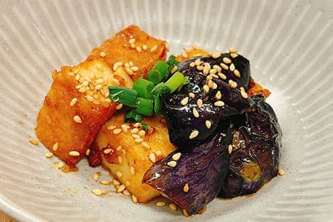 厚揚げのごま味噌ピリ辛焼き